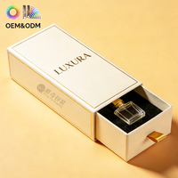 Boîte cadeau magnétique de luxe personnalisée avec estampage à chaud, boîtes à tiroirs pour parfum, recyclables, imprimées, certifiées FSC, avec insert en EVA