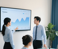 Tableau blanc interactif intelligent à écran tactile LED 4K pour l'éducation, l'affichage en classe, la conférence et l'enseignement