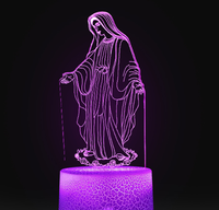 Lampes 3D Illusion Personnalisées Créatives Anime Religion Jésus Styles Chrétiens