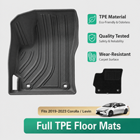 Pour 19-23 pour /Lei Ling Tapis de sol de voiture écologiques en TPE de 3,5 mm d'épaisseur, couleur unie
