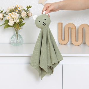 Manta de algodón suave para bebé, con diseño de conejo y oso, tejida, cálida, para calmar a bebés recién nacidos, niños y niñas, para dormir cómodamente a diario. - Product Image 5