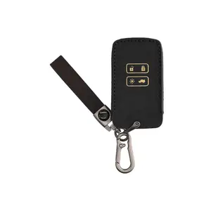 جلد طبيعي سيارة حقيبة غطاء للمفاتيح حقيبة مفاتيح مع سيارة كيرينغ مناسبة لرينو