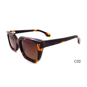 2024 мода вперед ацетатные оттенки Квадратные солнцезащитные очки оптом с пользовательским логотипом солнцезащитные очки