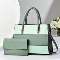 Tas Wanita Mewah 2025, Kapasitas Besar, Set 2 in 1 Kartu dan Tas Tangan, Penutup Ritsleting, Belanja Online China
