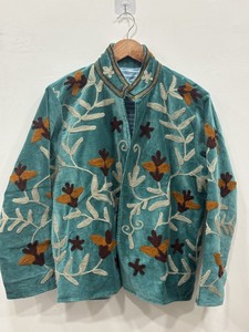 Unisex Spring <b>Jacket</b> Ethnic Luxury Outerwear Indian Suzani Embroidery <b>Velvet</b> <b>Jacket</b> Suzani Boho Coat for Trendy Layering - Product Image 3