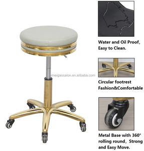 Tabouret de beauté moderne, chaise de <span class=keywords><strong>coiffeur</strong></span>, tabouret de barbier pour salon de coiffure, salon de manucure, tabouret de barbier rotatif réglable avec roulettes - Product Image 6