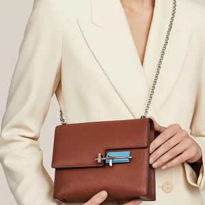 ファーストレイヤー牛革Litchiパターンファッション防水女性用ショルダーストラップショルダーバッグ - Product Image 1