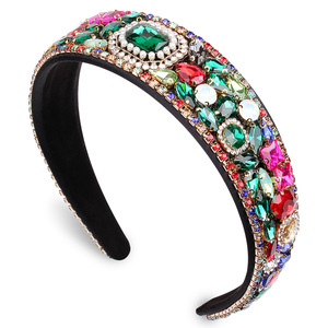 Serre-tête de luxe Hua Liyu style baroque avec strass, accessoire de mode pour femme, style rétro artistique HH0238 - Product Image 4