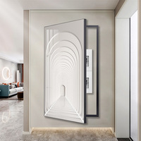 Grande boîte murale décorative verticale en porcelaine cristalline encadrée, style Art Déco, pour boîtier de compteur ou boîtier de réseau d'incendie, personnalisable