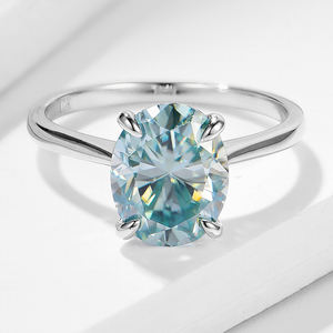 Livraison gratuite, dernières créations de bagues de mariage, bague solitaire en or blanc 18 carats avec moissanite 1CT 1.5CT, bague de mariage en moissanite pour femmes - Product Image 3