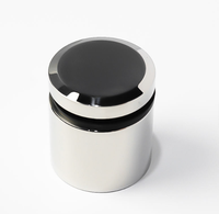 Entretoises modernes en acier inoxydable noir mat/polies satinées pour balustrades de balcon, escalier ou terrasse en verre de villa