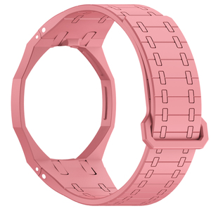 Nouvel ensemble de bracelets magnétiques en silicone de luxe compatibles avec la série Swatch Royal Pop, installation facile par un simple clic, couronne à 12 heures - Product Image 4