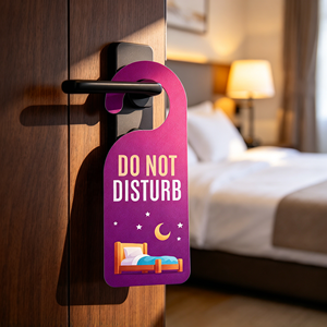 Panneaux de porte en papier personnalisés imprimés, étiquettes « Ne pas déranger », publicité commerciale KYW pour les chambres d'hôtel, vente en gros - Product Image 2