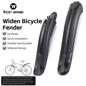 WEST BIKING widenアークストリームラインバイクステインプルーフマッドガードセット自転車MTBサイクリング折りたたみ厚手タイヤフェンダー - Product Image 1