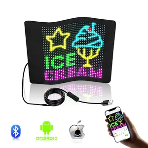 Rear Window Digital Colorful Expression Screen APP Programmable Custom Text Animation Images Electronic Car Sticker Car Display