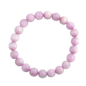 Wholesale natural crystal violet lithium single bead bracelet iced cat-eye bracelet for women