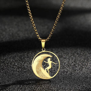 Collier pendentif de mode pour femme, bijoux fins, ensemble de colliers en acier inoxydable, BisuteríaSurfGirl - Product Image 2