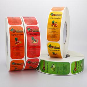 Étiquettes rectangulaires autocollantes Island Freshness pour l'emballage de jus de fruits tropicaux, boisson, matériau PET imperméable - Product Image 6