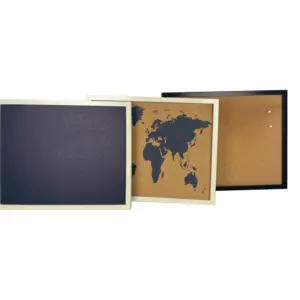 High Quality Wall Hanging Black Notice Cork Board Bulletin Board Borders For Message Studio Office Wall Decorations cork panels