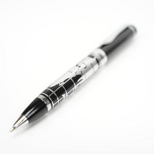 Fashion Business Global Map Black <b>Silver</b> Metal Signature Gel <b>Pen</b> Laser LOGO - Product Image 2