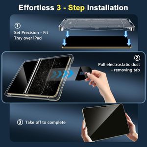 แผ่นแท็บเล็ตใส9H กำจัดฝุ่นอุปกรณ์ป้องกันหน้าจอกระจกนิรภัยอุปกรณ์ติดตั้งสำหรับ <span class=keywords><strong>iPad</strong></span> <span class=keywords><strong>Mini</strong></span> Pro Air 8.9 10.2 11 12.9 - Product Image 2