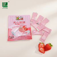 Fabricants de confiseries chinois, vente en gros, bonbons halal en vrac, 15g, bonbons gélifiés fruités multicolores, moelleux et croquants, sachet pour enfants