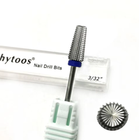 HYTOOS Fraise conique pour ongles 5 en 1 en carbure, outil de fraisage pour manucure, accessoires pour ongles, outil de dépose de gel