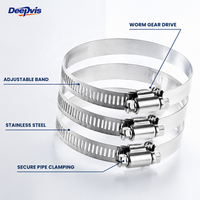 Collier de serrage réglable en acier inoxydable robuste à vis sans fin pour raccord de conduit CVC et système de climatisation