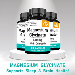 OEM Food Grade Magnesium Glycinate Capsules with Quercetin Extract Adult Use Sleep & Muscle Support 60 Counts - Product Image 3