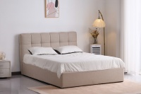 Lit Double Queen à Vendre Très Bien Design Moderne avec Rangement, Cadre de Lit Souple avec Vérin à Gaz, Ensemble de Chambre à Coucher en Bois