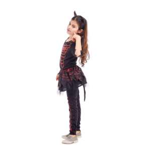 Venta caliente chica Diablo rojo esqueleto disfraz FIESTA <span class=keywords><strong>DE</strong></span> Halloween mal diablo vestido conjunto con diadema <span class=keywords><strong>cola</strong></span> - Product Image 6