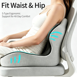 Coussin de dossier ergonomique en mousse à mémoire de forme M Wholesale avec logo personnalisé pour soulager les douleurs dorsales au bureau et à la maison - Product Image 6