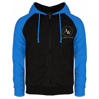 Sweat-shirt à capuche unisexe en molleton avec fermeture éclair intégrale sur la manche, logo personnalisé, veste à capuche décontractée pour l'hiver, 100% coton, coupe ample