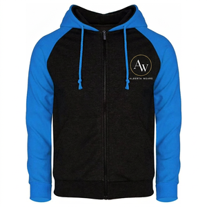 Sweat-shirt à capuche unisexe en molleton avec fermeture éclair intégrale sur la manche, logo personnalisé, veste à capuche décontractée pour l'hiver, 100% coton, coupe ample - Product Image 1
