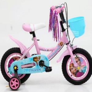 Frozen Kids Bicycle 12 Inch With Training Wheels Pink Color For Girls - Product Image 1