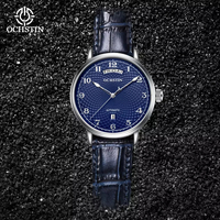 OCHSTIN pour homme, montre mécanique automatique pour affaires, cadran en verre de 41 mm, pointeur analogique, bracelet en cuir véritable