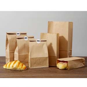 Bolsa de Papel Kraft Antigrasa para Protección Ambiental, Bolsa para Entrega de Alimentos, Bolsa de Papel para Pan Tostado al por Mayor - Product Image 4