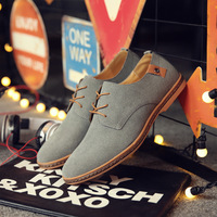 Chaussures décontractées pour hommes, nouvelle collection automne, style britannique, en daim et cuir, semelle en cuir de vachette, grandes tailles, chaussures en cuir pour le commerce international