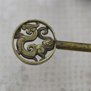 <span class=keywords><strong>Couronne</strong></span> en cuivre coulé épaisse de 45*60MM, accessoires de matériel pour coiffure Hanfu de style ancien à faire soi-même - Product Image 4