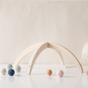 Colgador móvil de madera hecho a mano para bebé, decoración de guardería para recién nacido, accesorios orgánicos naturales, <span class=keywords><strong>arco</strong></span> de cuna - Product Image 3