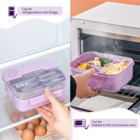 Vente Chaude, Conteneurs Alimentaires Verticaux Portables en Plastique à 2 Compartiments, Multifonctionnels et Compatibles Micro-ondes pour Boîtes à Lunch Enfants