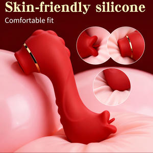 هزاز محفز للبظر ونقطة G مع وظيفة اللعق والنقر، 10 ترددات، أداة استمناء نسائية، لعبة جنسية للبالغين، هزازات واقعية - Product Image 4