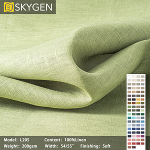 Skygen alta calidad 100% ropa de lino Lino liso Natural 100% tela de lino para camisa blusa vestido - Product Image 2