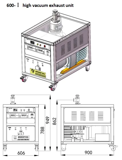 Customizable Vacuum Unit High Vacuum Molecular Turbo Pumping Station For PVD Coating Machine