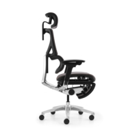 Chaise d'ordinateur de bureau ergonomique, pivotante, en maille, avec repose-pieds, pour ordinateur, blanc,