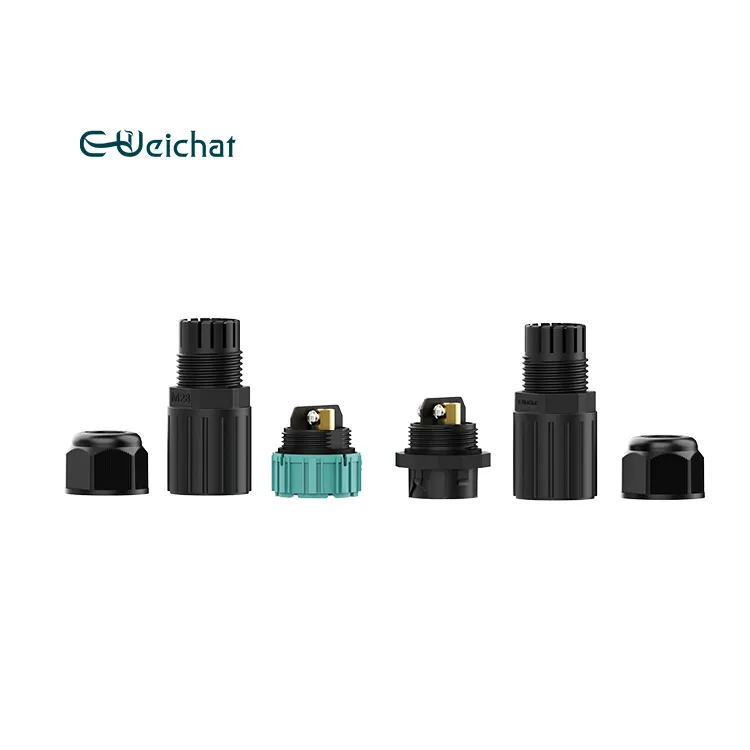 E-Weichat M28 LED Conector Fio 2pin-6pin macho/fêmea IP68 Plug e soquete de iluminação externa à prova d'água para adaptadores de LED