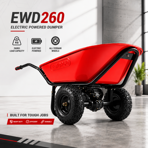 รถดัมพ์ไฟฟ้า EWD260 รับน้ำหนักได้ 260 กก. ล้อสำหรับทุกสภาพพื้นผิว รถเข็นงานหนักสำหรับงานก่อสร้าง - Product Image 1