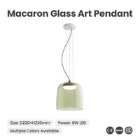 Lámpara Colgante LED de Vidrio Transparente Verde Claro con Base de Hierro, Estilo Moderno para Comedor, Dormitorio, Decoración de Interiores