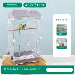Papağan Kuş Kafesi Manzarası Akrilik Xuanfeng Şakayık İşlemeli Göz Büyük Villa Avrupa Tasarımı - Product Image 4