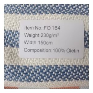 Tela de olefina con diseño de rayas clásicas de alto rendimiento, tela tejida Oxford impermeable, patrón teñido liso para muebles de exterior - Product Image 6